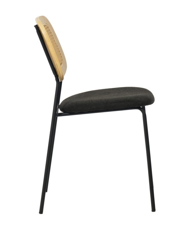 Modern Alizee - Modern Rattan and Black Dining Chair Set of 2 - Image 4
