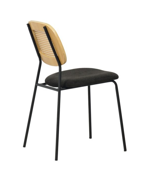 Modern Alizee - Modern Rattan and Black Dining Chair Set of 2 - Image 5