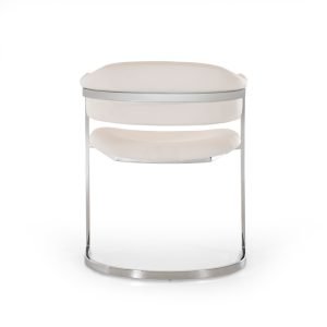 Modrest Allie Contemporary White Leatherette Dining Chair