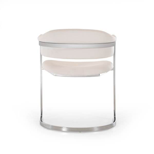 Modrest Allie Contemporary White Leatherette Dining Chair