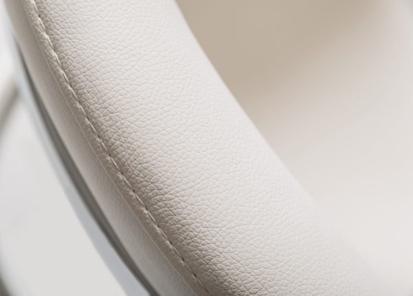 Modrest Allie Contemporary White Leatherette Dining Chair - Image 2