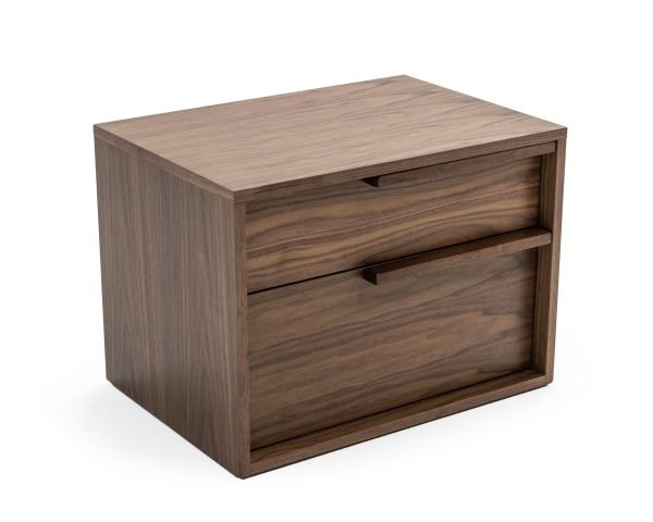 Modrest Amberlie - Modern Walnut Nightstand - Image 2