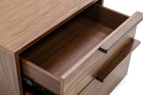 Modrest Amberlie - Modern Walnut Nightstand - Image 3