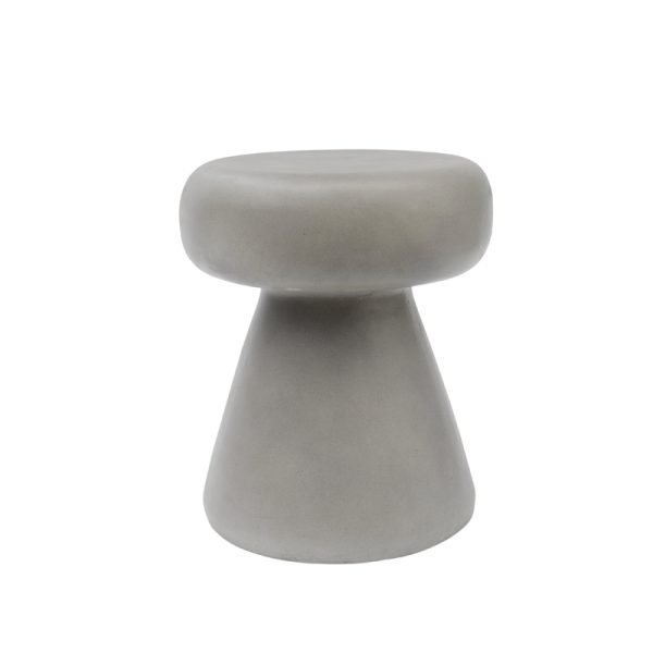 Modrest Boyd Modern Grey Concrete Round Stool - Image 4