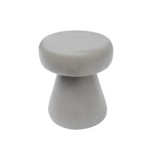 Modrest Boyd Modern Grey Concrete Round Stool
