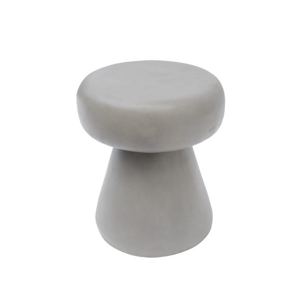 Modrest Boyd Modern Grey Concrete Round Stool
