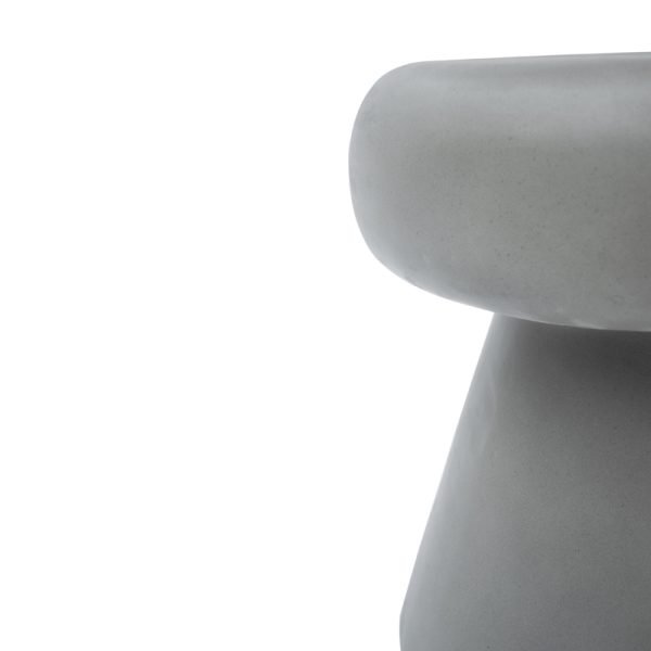 Modrest Boyd Modern Grey Concrete Round Stool - Image 2