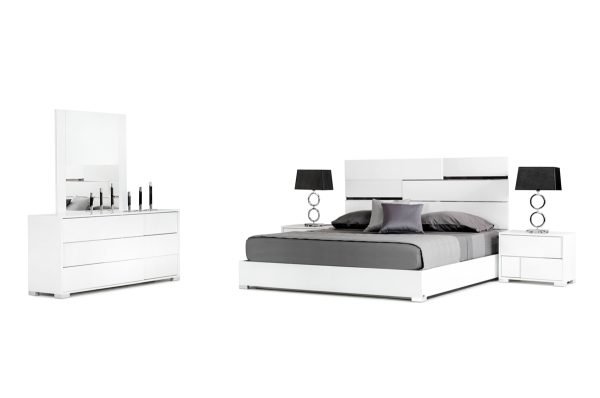 Modrest Monza Italian Modern White Nightstand
