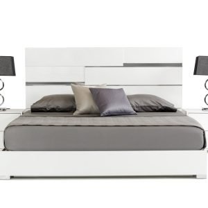 Eastern King Modrest Ancona Italian Modern White Bed