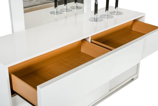 Modrest Monza Italian Modern White Dresser - Image 3