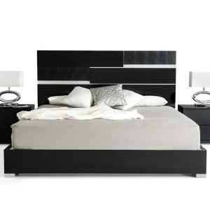 Eastern King Modrest Ancona Italian Modern Black Bed