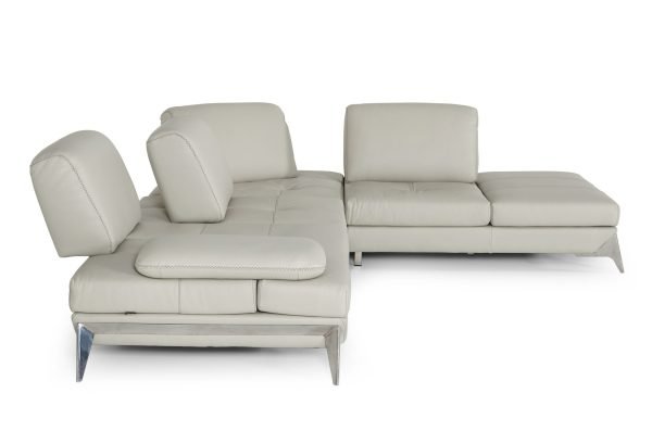 Nova Domus Andrea - Modern Grey Leather Sectional Sofa - Image 4