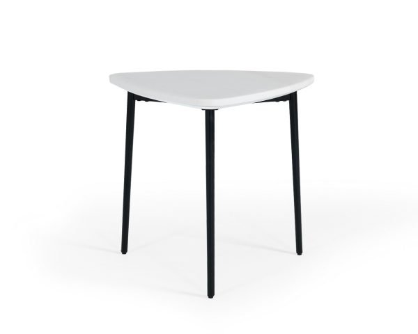 Modrest Andros - White Marble + Black Metal End Table - Image 2