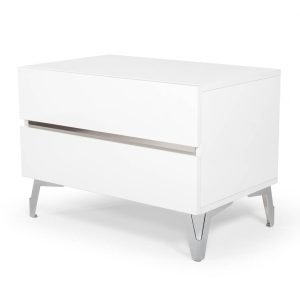 Nova Domus Angela - Italian Modern White Nightstand