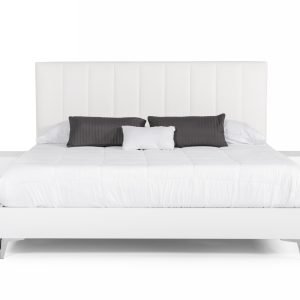 Nova Domus Angela - Italian Modern White Eco Leather Bedroom Set