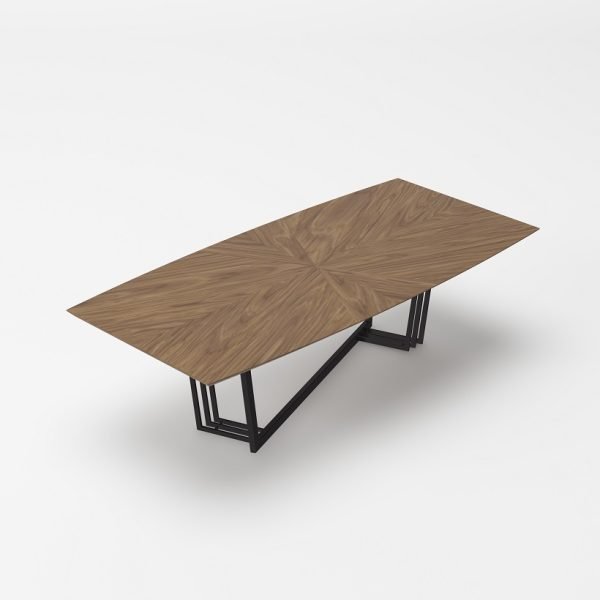Modrest Gilroy - Modern Walnut and Black Dining Table - Image 2