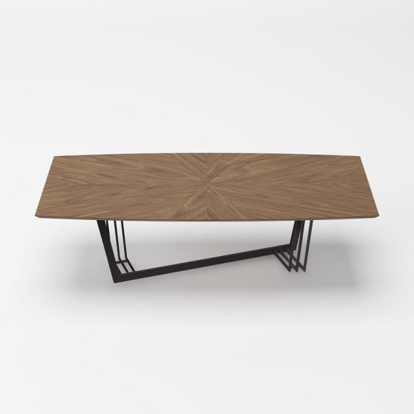 Modrest Gilroy - Modern Walnut and Black Dining Table - Image 3
