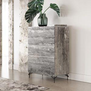 Nova Domus Aria - Italian Modern Multi Grey with texture Chest
