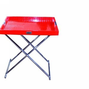 A&X Cecilia Red Crocodile Tray Table