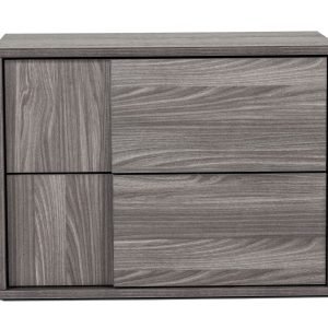 Nova Domus Asus - Italian Modern Elm Grey Nightstand