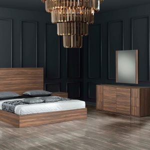 Nova Domus Asus - Italian Modern Walnut Bed