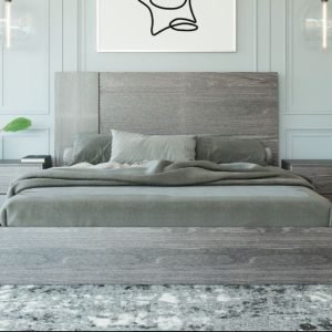 Queen Nova Domus Asus - Italian Modern Elm Grey Bed