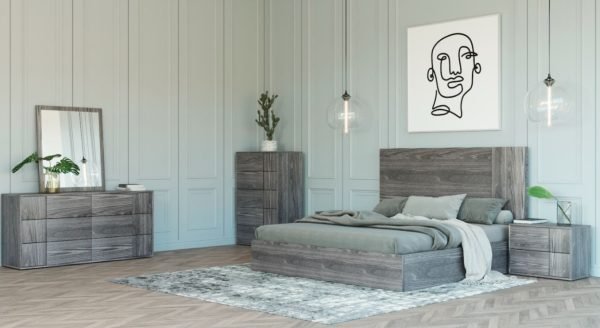 Nova Domus Asus - Italian Modern Elm Grey Mirror - Image 3