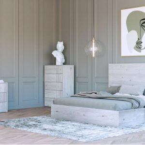 Queen Nova Domus Asus - Modern Italian White Bed