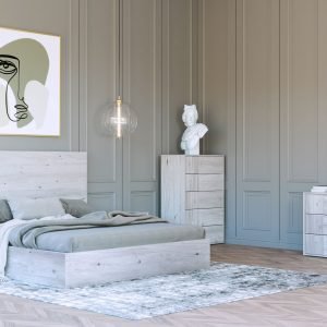 Queen Nova Domus Asus - Modern Italian White Bedroom Set