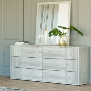 Nova Domus Asus - Modern Italian Dresser & Mirror Set