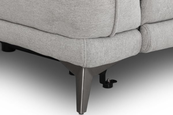 Divani Casa Austria - Modern Grey Fabric Loveseat w/ Electric Recliners - Image 2
