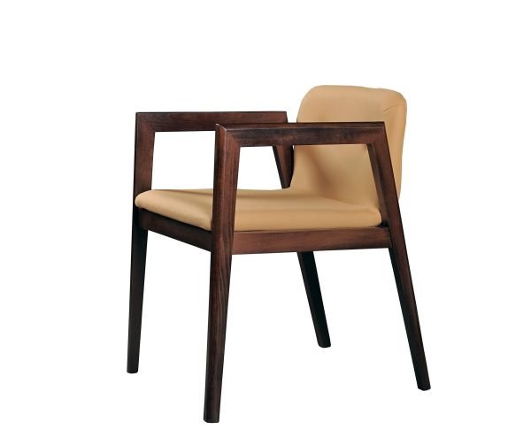 Modrest Avrum - Modern Camel Eco-Leather Dining Chair (Set of 2) - Image 3