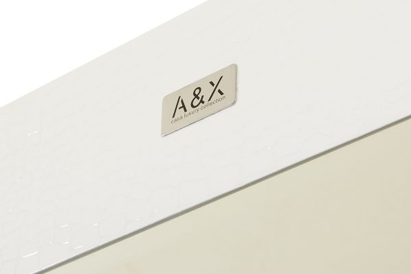 A&X Regal - Modern White Crocodile Floor Mirror - Image 4