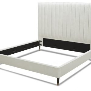 Modrest Hemlock - Contemporary White Fabric EK Bed