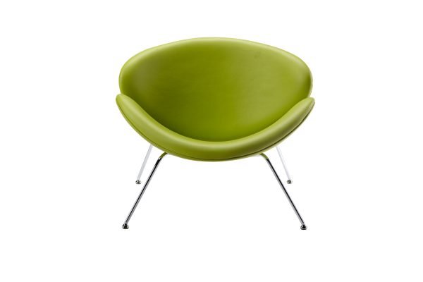 Modrest Anais Mid-Century Green Leatherette Accent Chair - Image 2