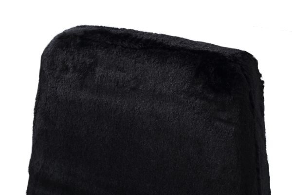 Candace - Modern Black Faux Fur Dining Chair (Set of 2)