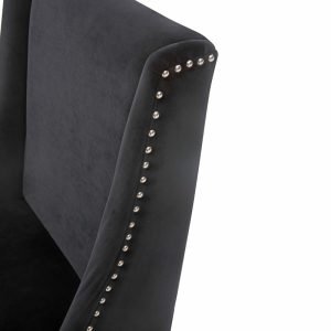 Modrest Alexia Modern Black & Rosegold Dining Chair