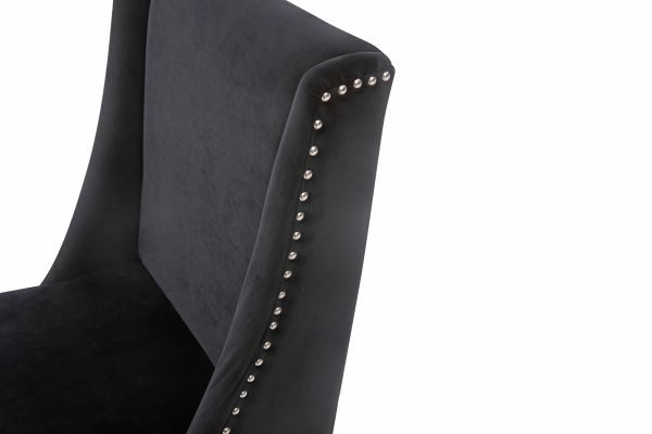 Modrest Alexia Modern Black & Rosegold Dining Chair