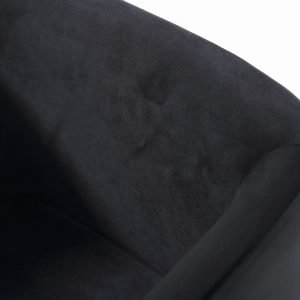 Modrest Yukon Modern Black Velvet & Gold Dining Chair