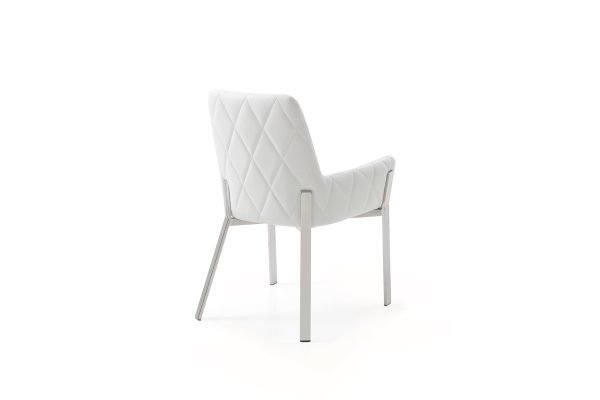 Modrest Robin Modern White Bonded Leather Dining Chair