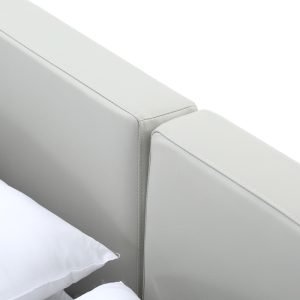 Modrest Opal Modern Walnut & White Platform Bed