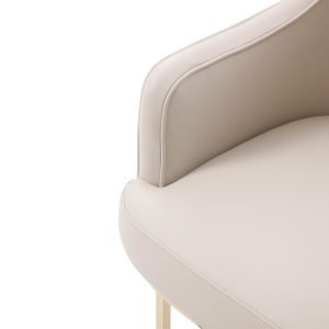 Modrest Tyler - Modern Grey + Gold Dining Chair