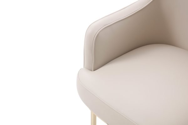 Modrest Tyler - Modern Grey + Gold Dining Chair