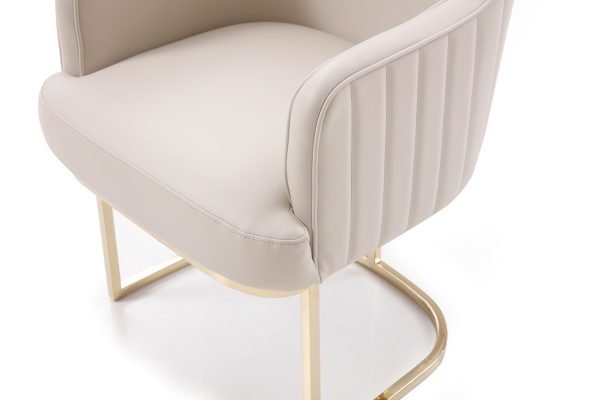 Modrest Tyler - Modern Grey + Gold Dining Chair - Image 3