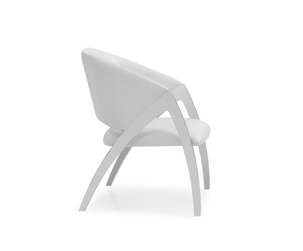 Modrest Rabia Modern White Leatherette Accent Chair