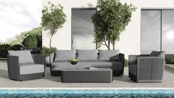 Renava Bali - Outdoor Black and Grey Sofa Set - Image 3