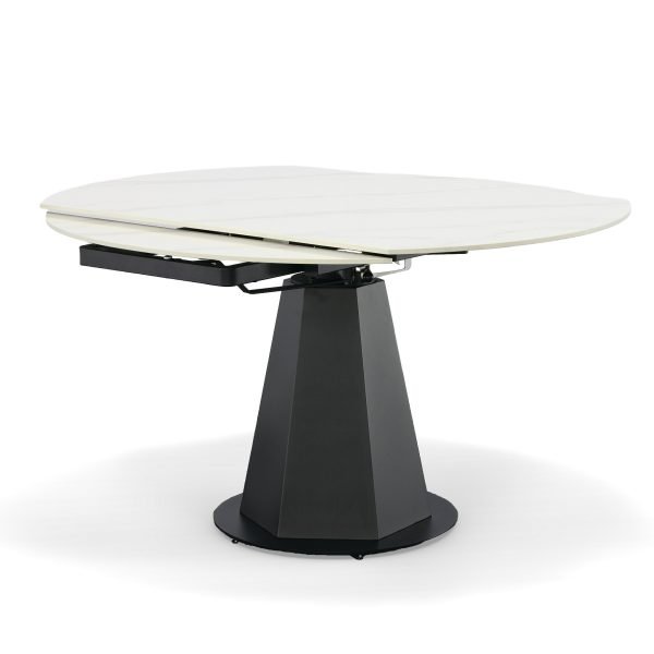 Modrest Barela - Modern Black and White Ceramic Extendable 35.5"/53" Dining Table - Image 3
