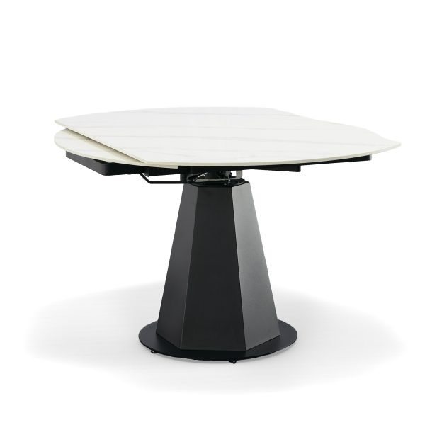 Modrest Barela - Modern Black and White Ceramic Extendable 35.5"/53" Dining Table - Image 4