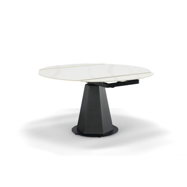 Modrest Barela - Modern Black and White Ceramic Extendable 35.5"/53" Dining Table - Image 2
