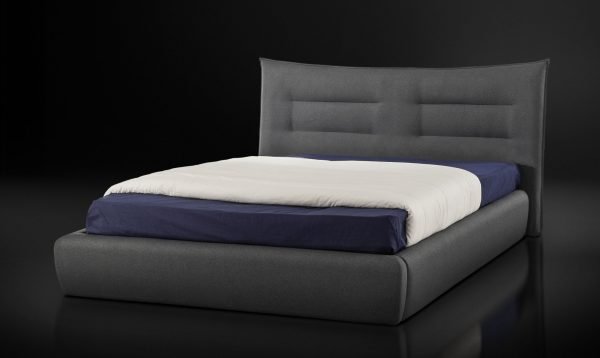 Modrest Barista - Queen Italian Modern Dark Blue Upholstered Bed